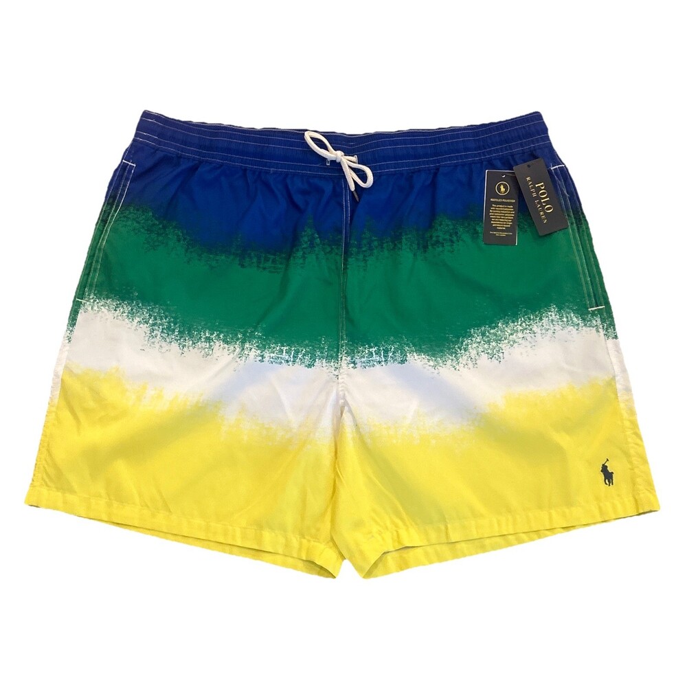 NWT Polo Ralph Lauren Swim Beach Board Shorts Men 1XB Big & Tall Pony Tie Dye